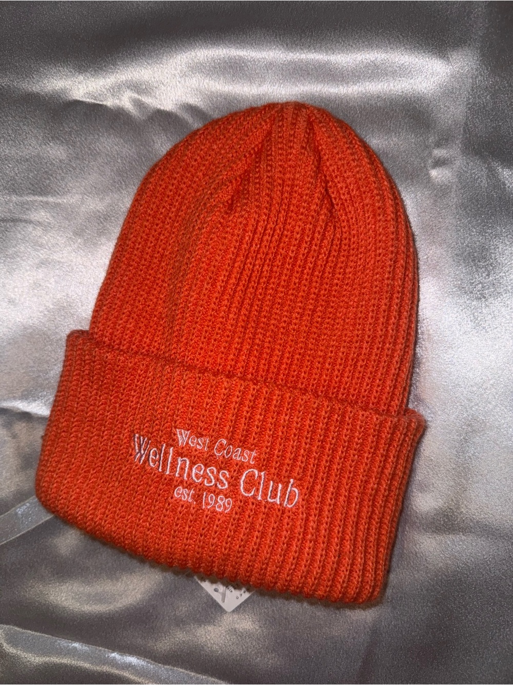 West Coast Wellness Club Orange Knit Beanie